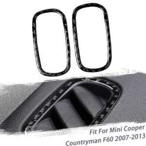 2pcs Carbon Fiber Car Air Vent Outlet Cover Trim For Mini Cooper Countryman F60 - Picture 1 of 6