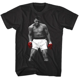 Muhammad Ali Knockout Victory Red Boxing Gloves Men's T Shirt Cassius Clay Fight - Picture 1 of 7