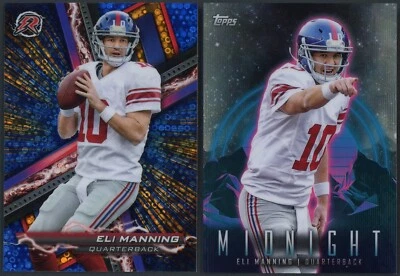 2023 Topps Composite Eli Manning Resurgence Blue & Orange Spark/Midnight PAIR(b) - Image 1 of 3