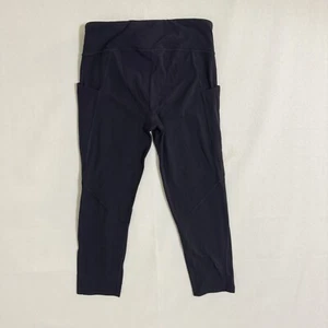Athleta Girl Size L/12 Pull On Leggings Black Pants Pockets - Picture 1 of 9