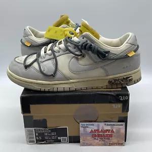 Size 8 - Nike Off-White x Dunk Low Lot 41 of 50 Grey White Suede (DM1602-105) - Picture 1 of 9