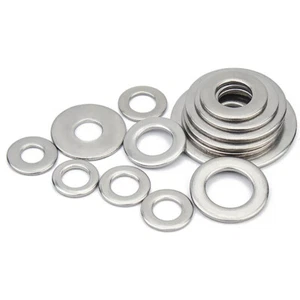 Inner Dia 1.6-36mm All Sizes Flat Washer Gasket Metal Pad Shim -A2 304 Stainless - Picture 1 of 6