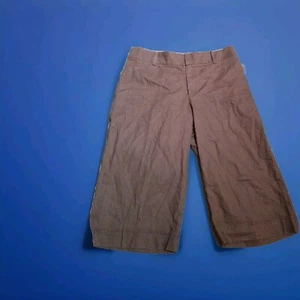 Lee Womens Gaucho Capri Crop Pants Brown Mid Rise SZ 18 M - Picture 1 of 6