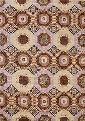 5'x7' Vegetable Dye Geometric Oriental Area Rug Transitional Hand-knotted - Image 1 of 4