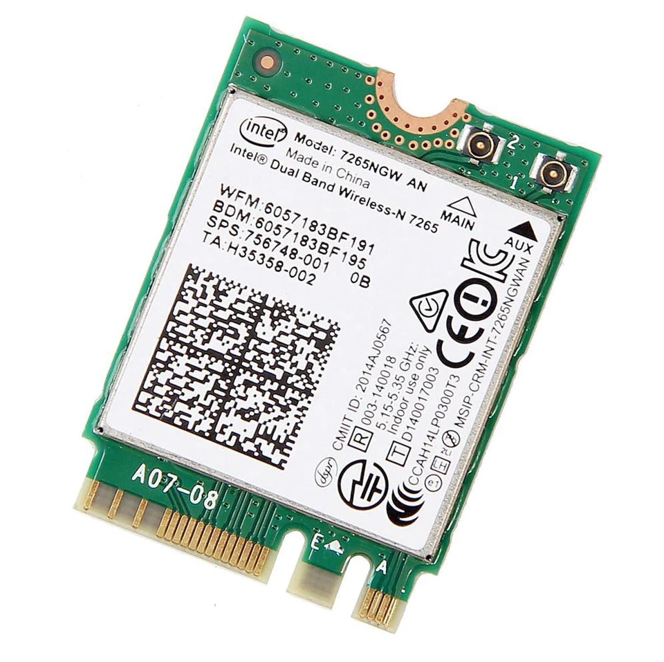 HP WLAN-Modul Intel Dual Band Wireless-N 7265 7265NGW Bluetooth 756748-001 - Bild 1 von 1
