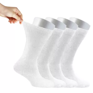 Cosyfeel® Women Loose Diabetic Crew Socks 4-Pack Bamboo Durable Seamless Toe - Picture 1 of 96