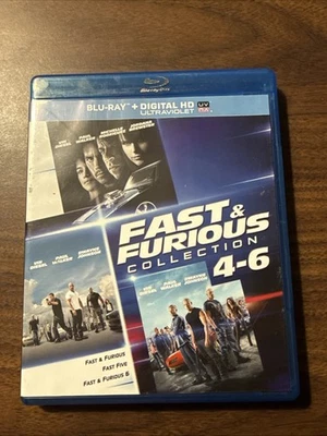 Fast & Furious 4-6 3-Disc Blu-ray 2014 with Insert Paul Walker Foto 1 de 4
