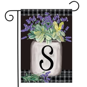 Briarwood Lane Farmhouse Monogram Letter S Garden Flag - Picture 1 of 4