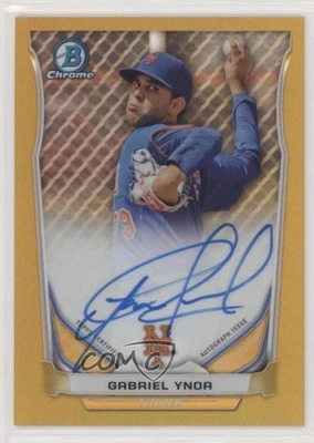 2014 Bowman Chrome Prospect Auto Gold Refractor /50 Gabriel Ynoa #BCAP-GY Auto - Image 1 of 2