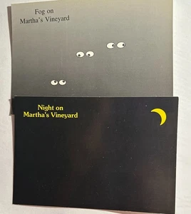 Lot of 2 Vintage NEW Postcards Martha's Vineyard HTF 1986 - Picture 1 of 5