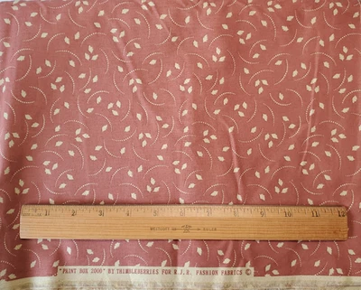 Caja de pintura Thimbleberries 2000 tela de edredón de algodón RJR 3 yardas hojas Foto 1 de 3