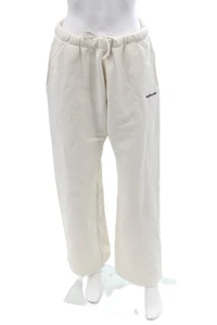 Madhappy Drawstring Waist Pocket Logo Straight Leg Sweatpants Beige Size L - Picture 1 of 4