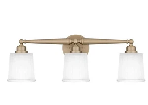 Cecilia 3-Light Bronze Gold Bath Light - Picture 1 of 6