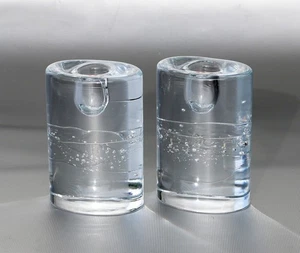 2 littala, Kerzenhalter, Arkipelago, Design. Timo Sarpaneva, H.~11cm, je ~830g - Bild 1 von 8