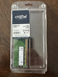 Crucial 16GB 1x 16GB DDR4 3200 Mhz PC4-25600 Desktop Memory DIMM 288-pin - Photo 1/6