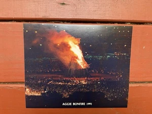 Vintage Texas A&M 8x10 Photo 91 College Station Aggie Bonfire TAMU SWC Champions - Bild 1 von 4