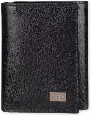 Dockers - Men's RFID Solid Genuine Leather Trifold Wallet, Black - Image 1 of 3