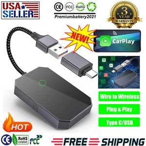 Wireless CarPlay Adapter For iPhone Apple Wireless Carplay Dongle Upgraded 2024 - Picture 1 of 14
