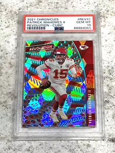 PATRICK MAHOMES II ~ 2021 Chronicles Revolution REV41 Cubic 34/50 PSA 10 Pop 3 - Foto 1 di 3