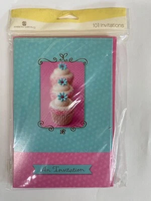 Все случаи девочек подростков кексы приглашения 10 приглашений вечеринки день рождения - Изображение 1 из 2