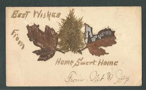 Ca 1902 PC WATERLOO OR BEST WISHES IN GOLD HAND MADE, UNPOSTED - Picture 1 of 1