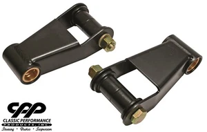 1953-56 Ford F-100 F100 Truck 2" Drop Rear Leaf Spring Shackle Kit Pair - Picture 1 of 6