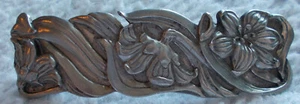 Wild Flowers Pewter Barrette Hair Clip Seagull Pewter 1989 Canada Nova Scotia - Picture 1 of 2