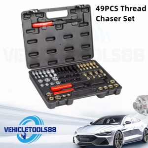 49PCS Thread Chaser Set UNC UNF & Metric Thread Restorer Tool Thread Cleaner AU - Picture 1 of 16