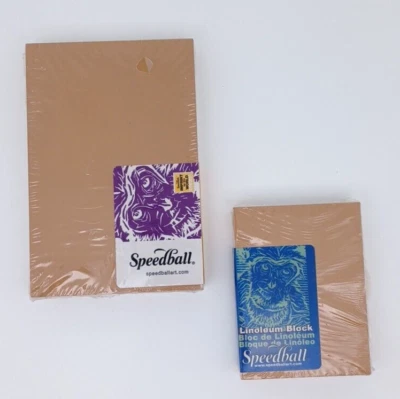 Speedball Linoleum Blocks 2 Sizes 4x6 And 3x4  inches - Image 1 of 4