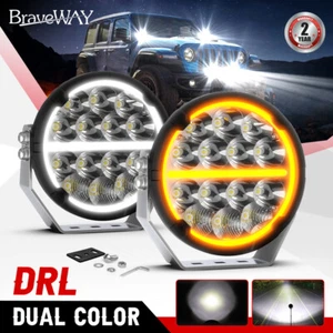6.5"inch LED Work Light Pods Spot Combo w/Amber DRL Fog Offroad Driving Car 7" - Picture 1 of 14