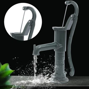 Hand Well pump Manual Deep Water Pump Cast Iron Handheld Press Garden - Picture 1 of 19
