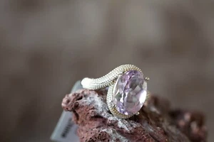 Rose De France Amethyst Sterling Silver Ring - Picture 1 of 1