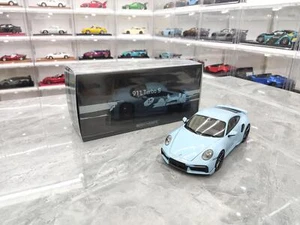 MINICHAMPS 1/18 Porsche 911 992 Turbo S Alloy metal Model Car Blue Gift - Picture 1 of 6