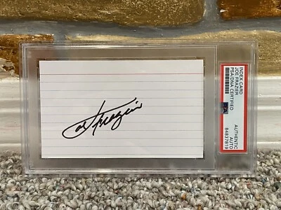 SMOKIN’ JOE FRAZIER SIGNED AUTO INDEX CARD HV BOXING CHAMPION HOF LEGEND PSA - Image 1 of 2