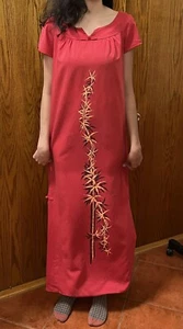 Vestido De Colección Años 60 Liberty House Kailua Rojo MuuMuu Talla Pequeña Abuela Núcleo - Imagen 1 de 16