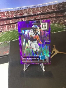 2022 Panini Optic Montrell Washington Rated Rookie Purple Shock - Picture 1 of 2
