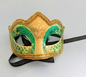 Máscara de ojos veneciana original ""La Maschera Del Galeone"" hecha en Venecia Italia nueva - Imagen 1 de 7