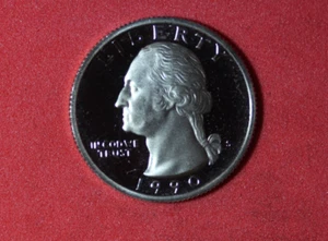1990-S Washington Quarter CLAD #P28616 - Picture 1 of 2