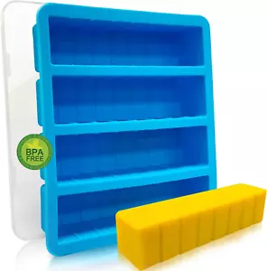 Silicone Butter Mold with Lid, Non-Stick Tray Fits Standard Butter Stick Size, - Picture 1 of 7