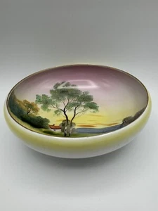 Antique Noritake Bowl Hand Painted Gold Rim Red Stamp Early 1920’s - Picture 1 of 19