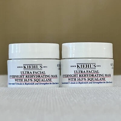 KIEHL’S ULTRA FACIAL OVERNIGHT REHYDRATING MASK 10.5% SQUALANE (0.5OZ/14ML) 2X - Image 1 of 4
