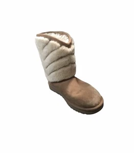 Auth UGG Tania 1012391 Brown Beige Mouton Womens Boots (US #9) - Picture 1 of 6