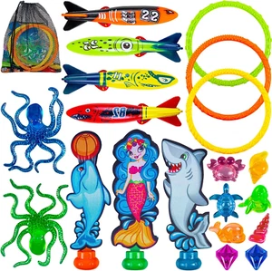 Pool Diving Toys Games,Summer Pool Diving Swimming Toys for Kids Ages 4-8, 8-12, - Picture 1 of 14