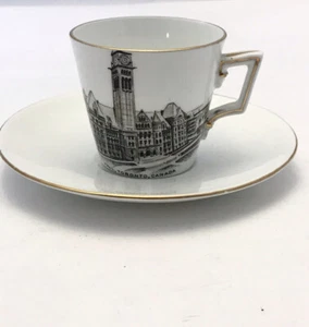 Toronto Canada City Hall Commemorative Souvenir Espresso Cup And Saucer - Bild 1 von 6