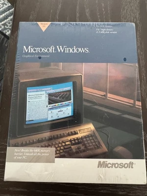 Microsoft Windows 3.0 NEW SEALED VINTAGE Version for DOS - Image 1 of 4