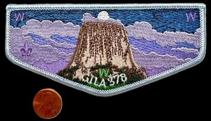 MERGED BOY SCOUT OA GILA LODGE 378 BSA YUCCA 2022 DEVILS TOWER FLAP 200 MADE! - Picture 1 of 2