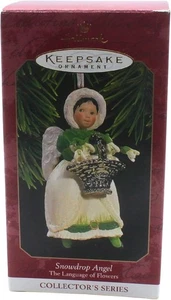 Hallmark Keepsake Gota de Nieve Ángel Adorno Lenguaje de Flores Coleccionistas Serie - Imagen 1 de 2