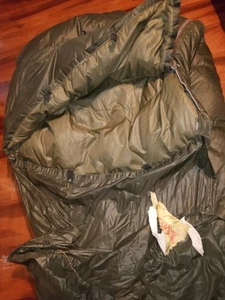 Vintage Comfy Thick Goose Down Filled Sleeping Bag Seattle Quilt MFG Co Ripstop - Picture 1 of 11