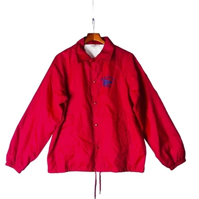 Vintage 1990 Port Arthur Yacht Club Auburn Sports Wear Mens Large Red Jacket USA - Image 1 of 4