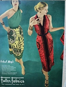 1951 Women's Fuller Fabrics Island Magic Dresses Vintage Fashion ad  - Picture 1 of 1